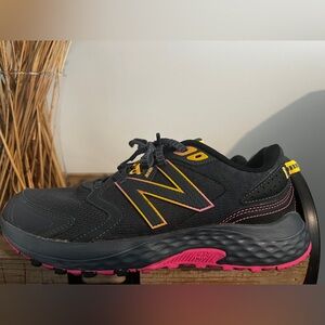 New Balance Charcoal with Pink and Yellow Accents